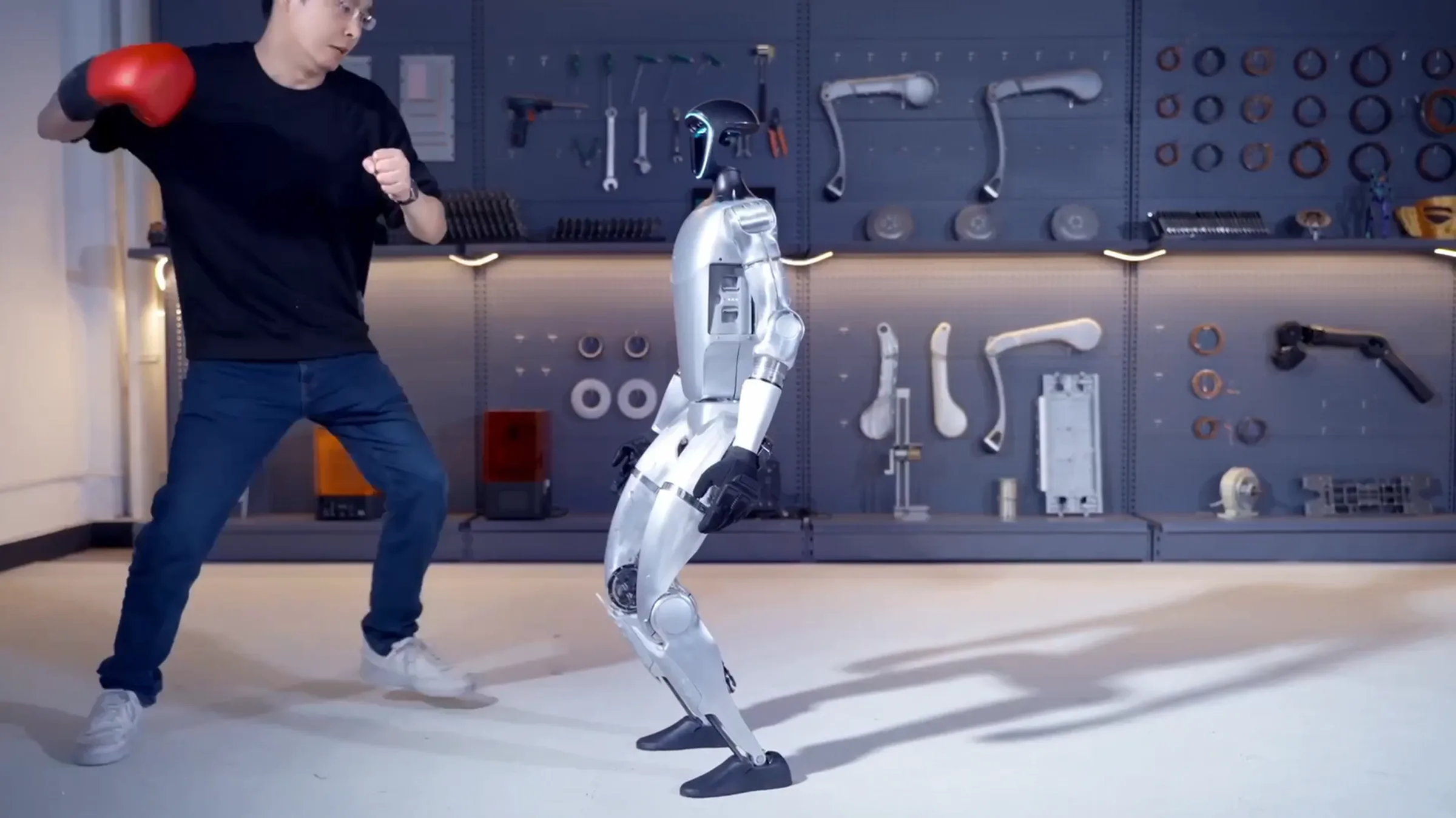 Unitree G1 robot i sparring